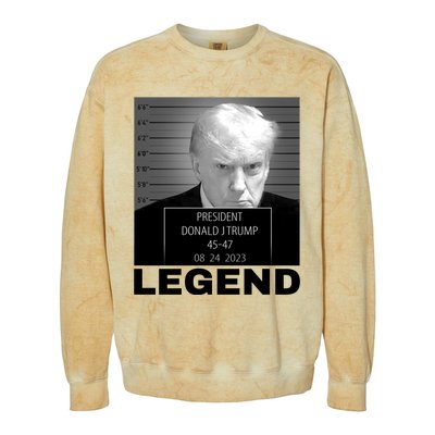 Trump 2024 Mugshot President legend Colorblast Crewneck Sweatshirt