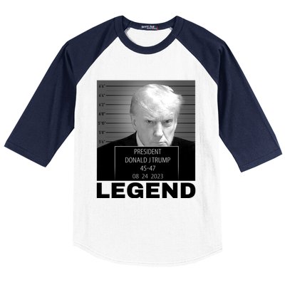 Trump 2024 Mugshot President legend Baseball Sleeve Shirt