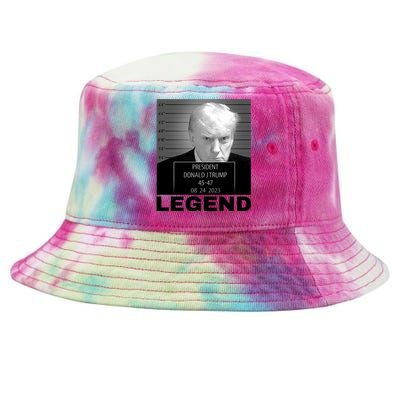 Trump 2024 Mugshot President legend Tie-Dyed Bucket Hat