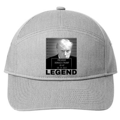 Trump 2024 Mugshot President legend 7-Panel Snapback Hat