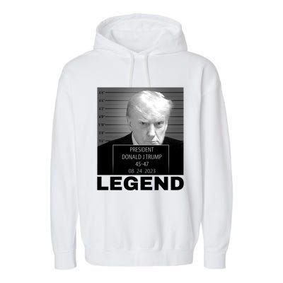 Trump 2024 Mugshot President legend Garment-Dyed Fleece Hoodie