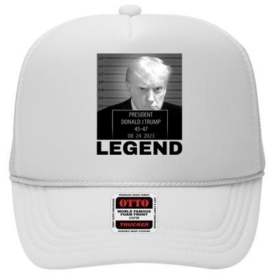 Trump 2024 Mugshot President legend High Crown Mesh Back Trucker Hat