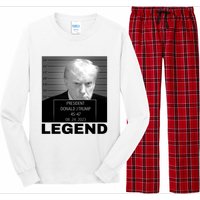 Trump 2024 Mugshot President legend Long Sleeve Pajama Set