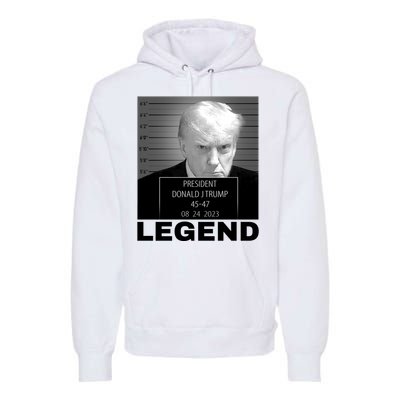 Trump 2024 Mugshot President legend Premium Hoodie