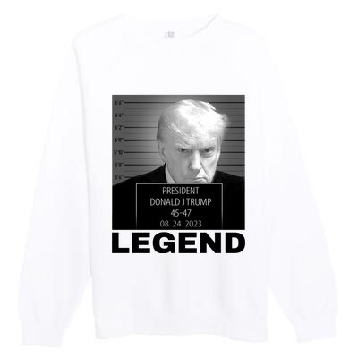 Trump 2024 Mugshot President legend Premium Crewneck Sweatshirt