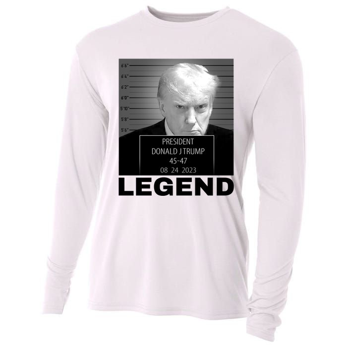 Trump 2024 Mugshot President legend Cooling Performance Long Sleeve Crew