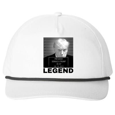 Trump 2024 Mugshot President legend Snapback Five-Panel Rope Hat