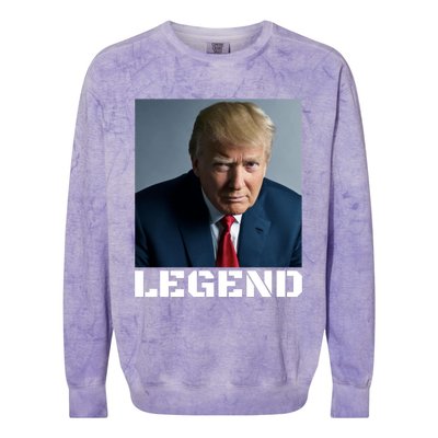 Trump 2024 Mugshot President legend Colorblast Crewneck Sweatshirt