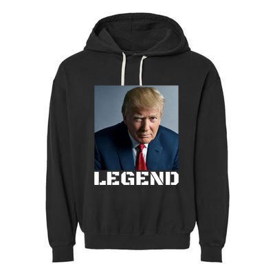 Trump 2024 Mugshot President legend Garment-Dyed Fleece Hoodie