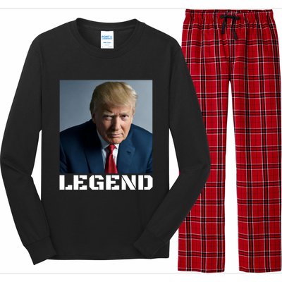 Trump 2024 Mugshot President legend Long Sleeve Pajama Set