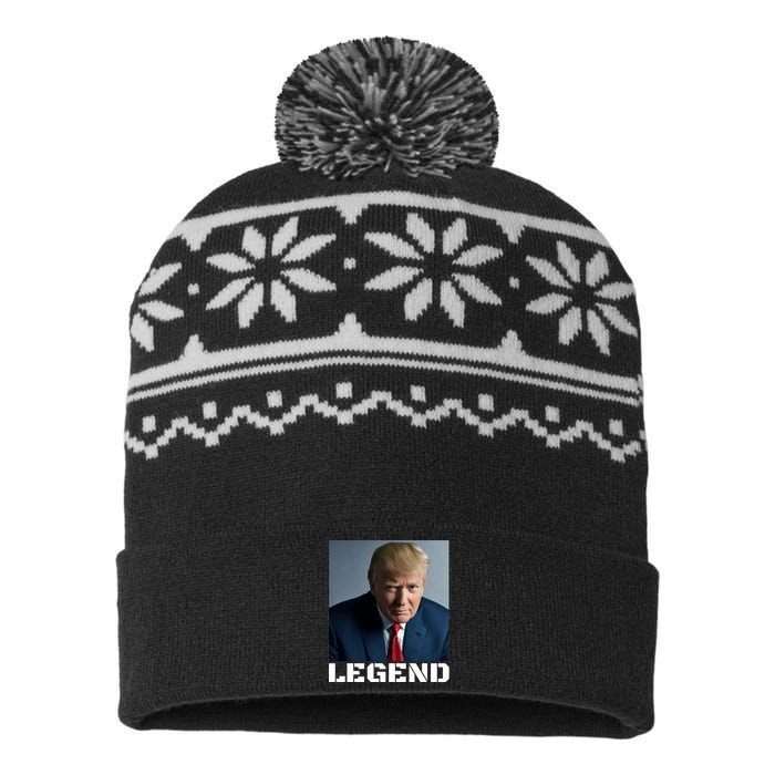 Trump 2024 Mugshot President legend USA-Made Snowflake Beanie