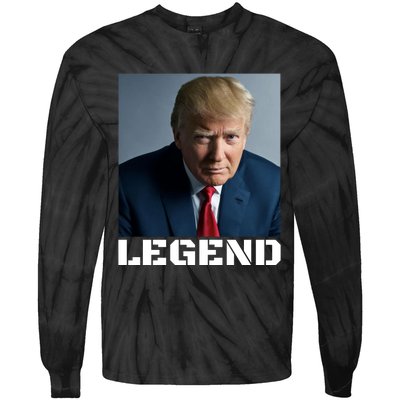 Trump 2024 Mugshot President legend Tie-Dye Long Sleeve Shirt