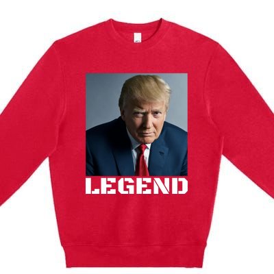 Trump 2024 Mugshot President legend Premium Crewneck Sweatshirt