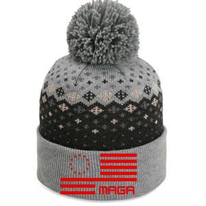 Trump 2024 Maga Flag Patriotic Republican The Baniff Cuffed Pom Beanie