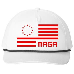 Trump 2024 Maga Flag Patriotic Republican Snapback Five-Panel Rope Hat