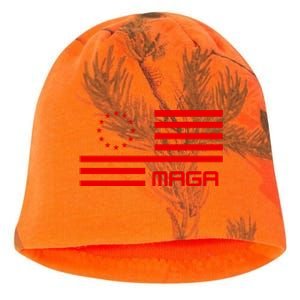 Trump 2024 Maga Flag Patriotic Republican Kati - Camo Knit Beanie