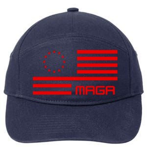 Trump 2024 Maga Flag Patriotic Republican 7-Panel Snapback Hat