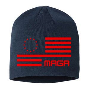 Trump 2024 Maga Flag Patriotic Republican Sustainable Beanie