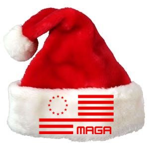 Trump 2024 Maga Flag Patriotic Republican Premium Christmas Santa Hat