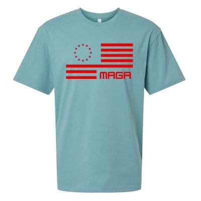 Trump 2024 Maga Flag Patriotic Republican Sueded Cloud Jersey T-Shirt