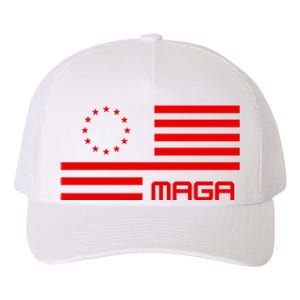 Trump 2024 Maga Flag Patriotic Republican Yupoong Adult 5-Panel Trucker Hat