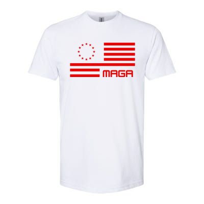 Trump 2024 Maga Flag Patriotic Republican Softstyle® CVC T-Shirt