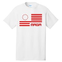 Trump 2024 Maga Flag Patriotic Republican Tall T-Shirt