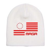 Trump 2024 Maga Flag Patriotic Republican Short Acrylic Beanie