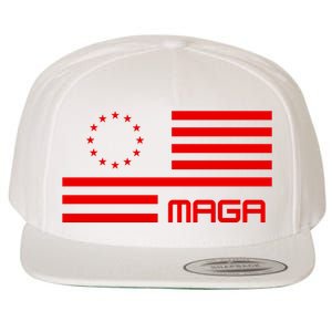 Trump 2024 Maga Flag Patriotic Republican Wool Snapback Cap