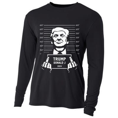 Trump 2024 Mugshot Style Poster Cooling Performance Long Sleeve Crew