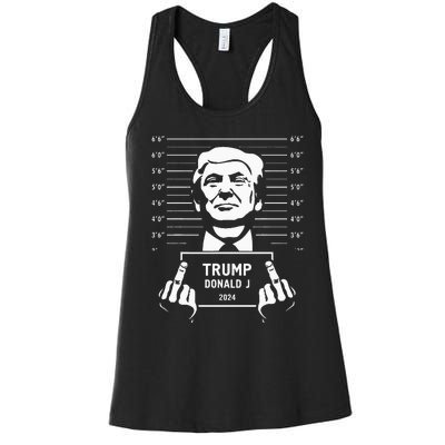 Trump 2024 Mugshot Style Poster Women's Racerback Tank