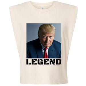 Trump 2024 Mugshot President legend Garment-Dyed Women's Muscle Tee