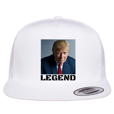 Trump 2024 Mugshot President legend Flat Bill Trucker Hat