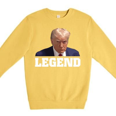 Trump 2024 Mugshot President Legend Premium Crewneck Sweatshirt