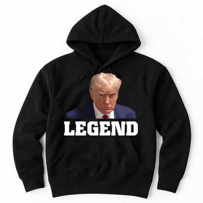 Trump 2024 Mugshot President Legend Hoodie