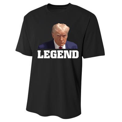 Trump 2024 Mugshot President Legend Performance Sprint T-Shirt