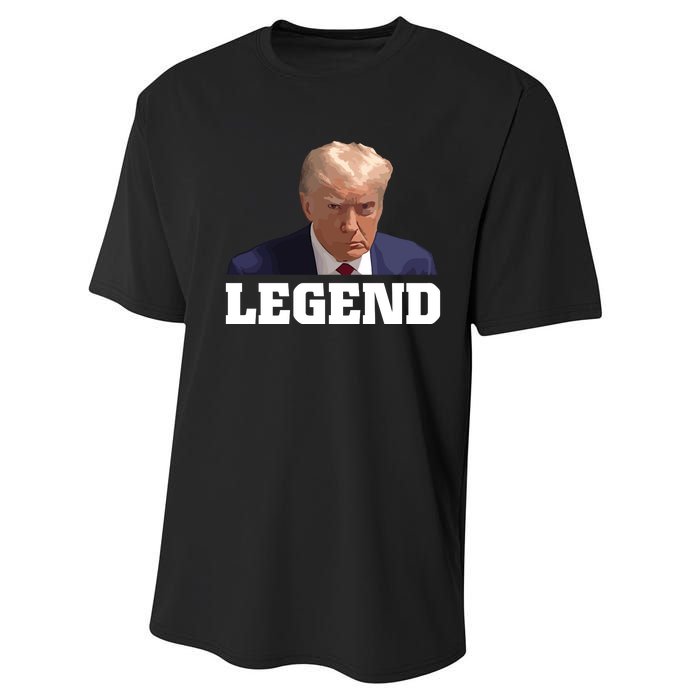 Trump 2024 Mugshot President Legend Performance Sprint T-Shirt