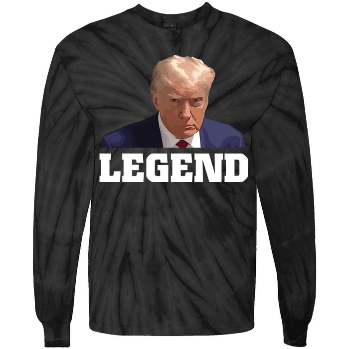 Trump 2024 Mugshot President Legend Tie-Dye Long Sleeve Shirt