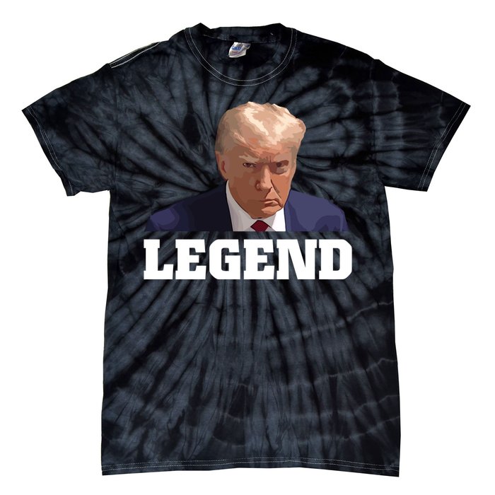 Trump 2024 Mugshot President Legend Tie-Dye T-Shirt