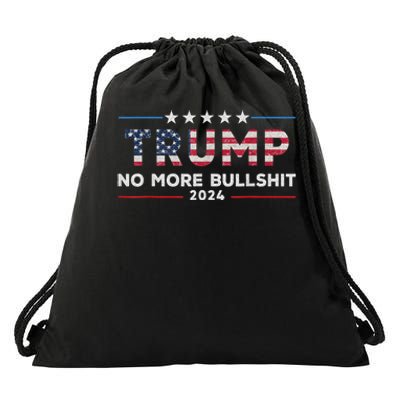 Trump 2024 No More Bullshit Political Drawstring Bag