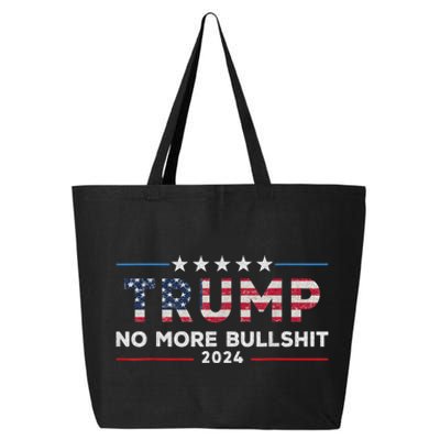 Trump 2024 No More Bullshit Political 25L Jumbo Tote