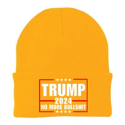 Trump 2024 No More Bullshit Knit Cap Winter Beanie