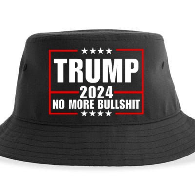 Trump 2024 No More Bullshit Sustainable Bucket Hat