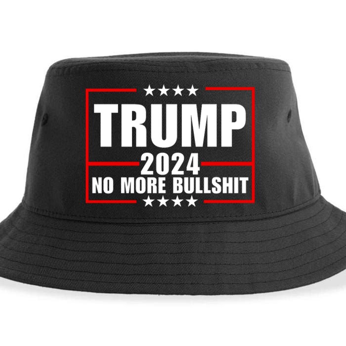 Trump 2024 No More Bullshit Sustainable Bucket Hat