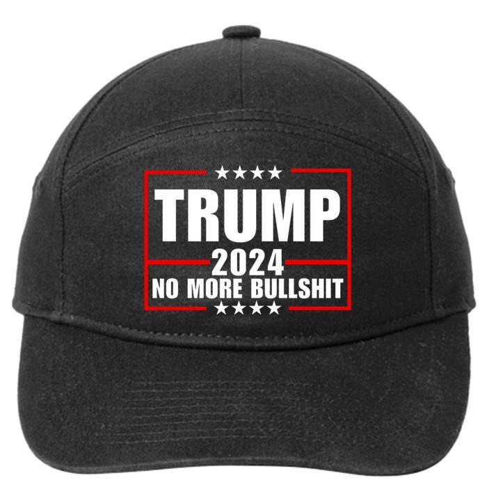 Trump 2024 No More Bullshit 7-Panel Snapback Hat