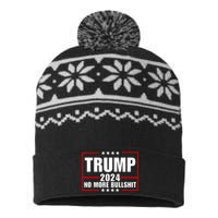 Trump 2024 No More Bullshit USA-Made Snowflake Beanie