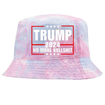 Trump 2024 No More Bullshit Tie-Dyed Bucket Hat