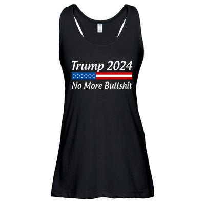 Trump 2024 No More Bullshit Ladies Essential Flowy Tank