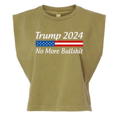 Trump 2024 No More Bullshit Garment-Dyed Women's Muscle Tee