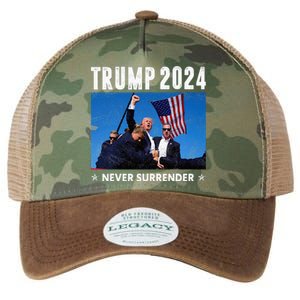 Trump 2024 Never Surrender Trump Assassinated Legacy Tie Dye Trucker Hat